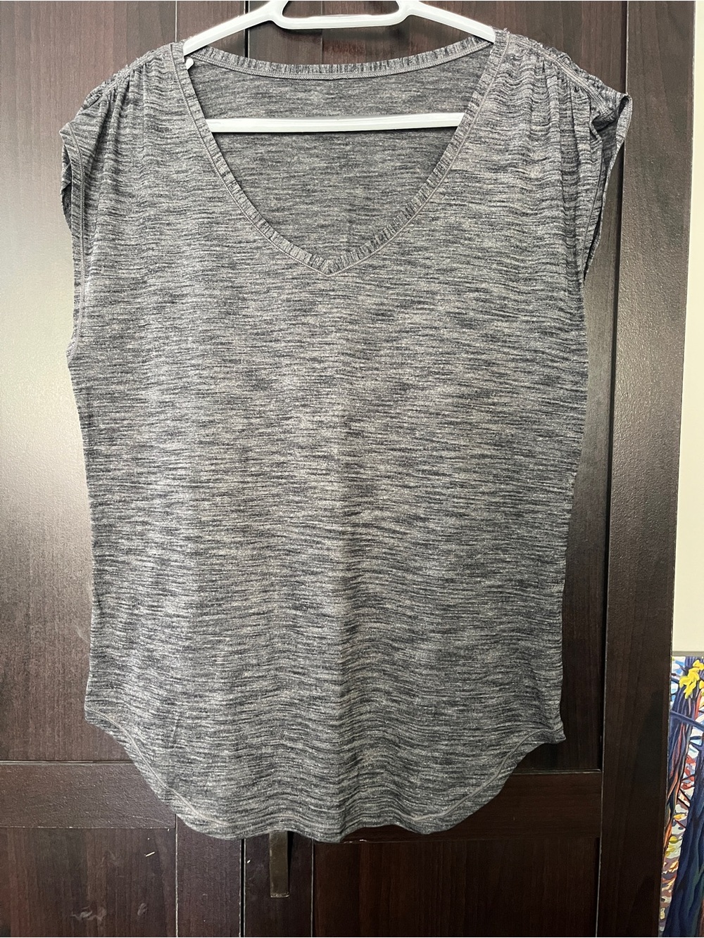 Lululemon Sweat Times Short Sleeve Tee (Tiger Space Dye Alpine White Dark Slate)